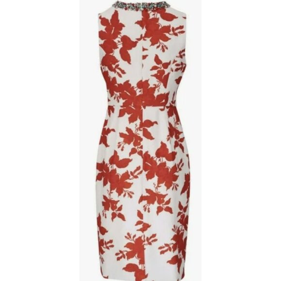 SACHIN + BABI $595 Sz 14 Embellished Neck Anna Floral Midi Dress - Picture 3 of 7